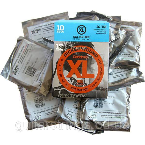 Струны D'Addario EXL140-10P Nickel Wound 10-52 1 set - фото 5 - id-p223846687