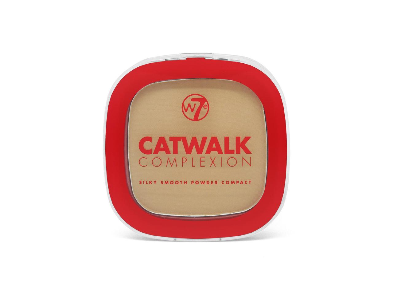 Пудра компактна W7 CATWALK COMPACT POWDER MEDIUM BEIGE 7г