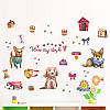 Наклейка в дитячу кімнату, наклейки на шафу собачки "I love dog" 90*120см (лист30*90см), фото 2