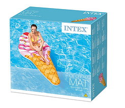 Надувний матрац Intex 58762 (224х107 см.). Матрац морозиво для плавання, фото 3