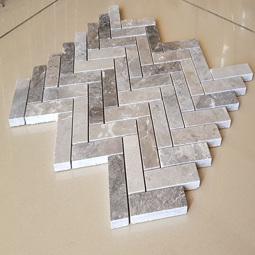 Мозайка мармурова Silver Grey заповнений, зістарений, 26.5х30.5х1 см
