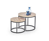 Комплект кофейных столиков OREO дуб san remo/черный Halmar
