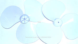 Лопата для вентилятора універсальна L=370mm*45mm.Три лопаті.Під зрізаний вал.
