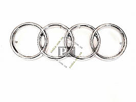 Емблема Audi 100 (l-245 мм, d кільця — 80 мм, s (товщина) — 10 мм + 15 мм штифт) — Значок з логотипом Ауді 100