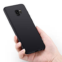 Черный силиконовый чехол Samsung Galaxy A6 Plus (2018)