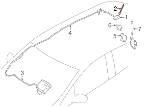 Антена радіо шток дах електромобіля Nissan Leaf ZE0 (10-12) 28215-3NA0A, фото 2