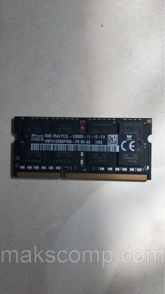 Пам'ять Hynix 8Gb So-DIMM PC3L-12800S DDR3-1600 1.35 v/1.5 v (HMT41GS6AFR8A-PB)