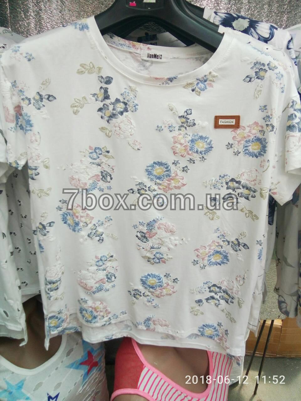 Футболка со значком Fashion Букетик (46-50универсальный)