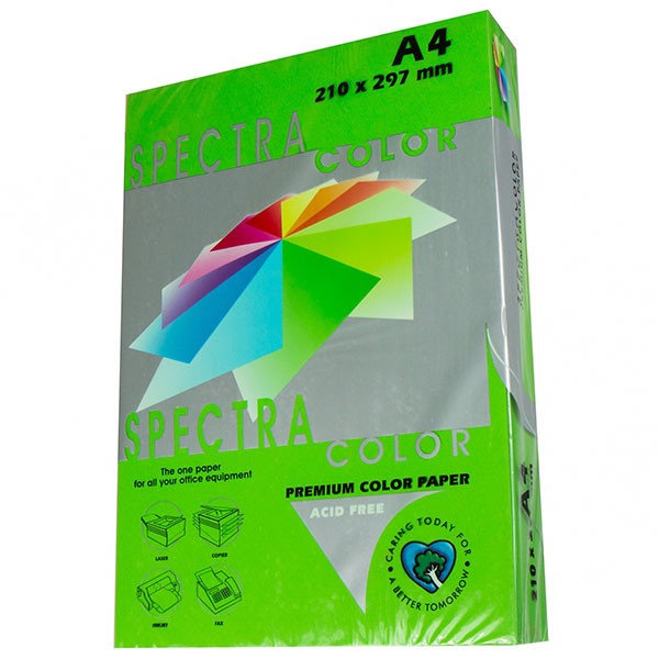 Папір кольоровий зелений інтенсивний, 250 аркушів, А4, 160 г/м2, IT 230 Parrot, Spectra Color, фото 1