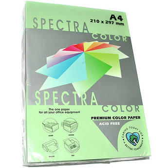 Папір кольоровий зелений пастельний, 500 аркушів, А4, 80 г/м2, IT 190 Green, Spectra Color
