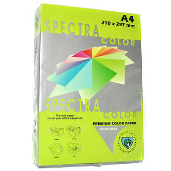 Папір кольоровий зелений неон, 500 аркушів, А4, 75 г/м2, IT 321 Cyber HP Green, Spectra Color