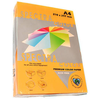 Папір кольоровий помаранчевий неон, 500 аркушів, А4, 75 г/м2, IT 371 Cyber HP Orange, Spectra Color