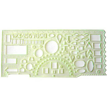 Трафарет - лінійка офіцерська, 20 см, прозора Irbis