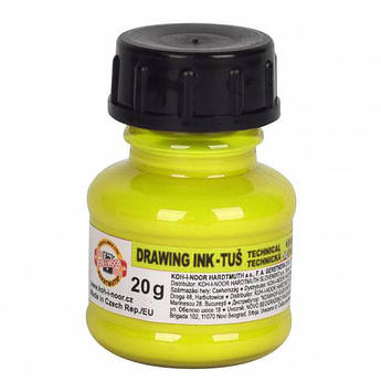 Туш для креслення яскраво-жовта 20 мл, Koh-i-noor 0141790001LP