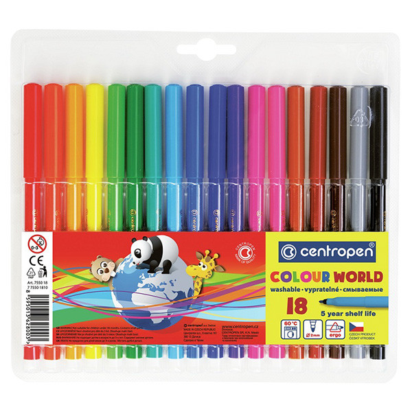 Фломастеры Centropen Colour World 7550 18 цв.