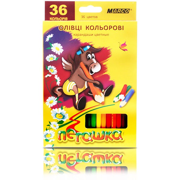 Олівці кольорові 36 кольорів "Пегашка" Marco 1010-36CB