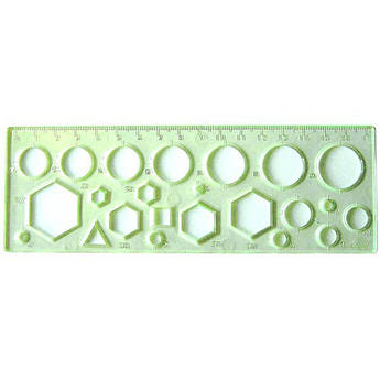 Трафарет конструктора, прозрий кольровий, Спектр-канцпласт ТК-1