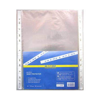 Файли А4 глянцеві 30 мікрон 100 штук, Buromax BM.3800