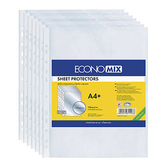 Файли А4 глянцеві 40 мікрон 100 штук, Economix E31107