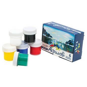 Фарби акрилові 6 кольорів 10 мл, "ГАММА'UA"Творчість"