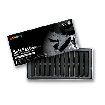 Пастель суха 12 кольорів, вугілля Mungyo MP-12CP