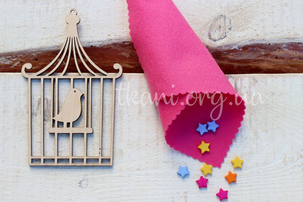 Фетр корейський м'який 1,2 мм для рукоділля і творчості, 40*30см, RN-42, рожевий, фото 1