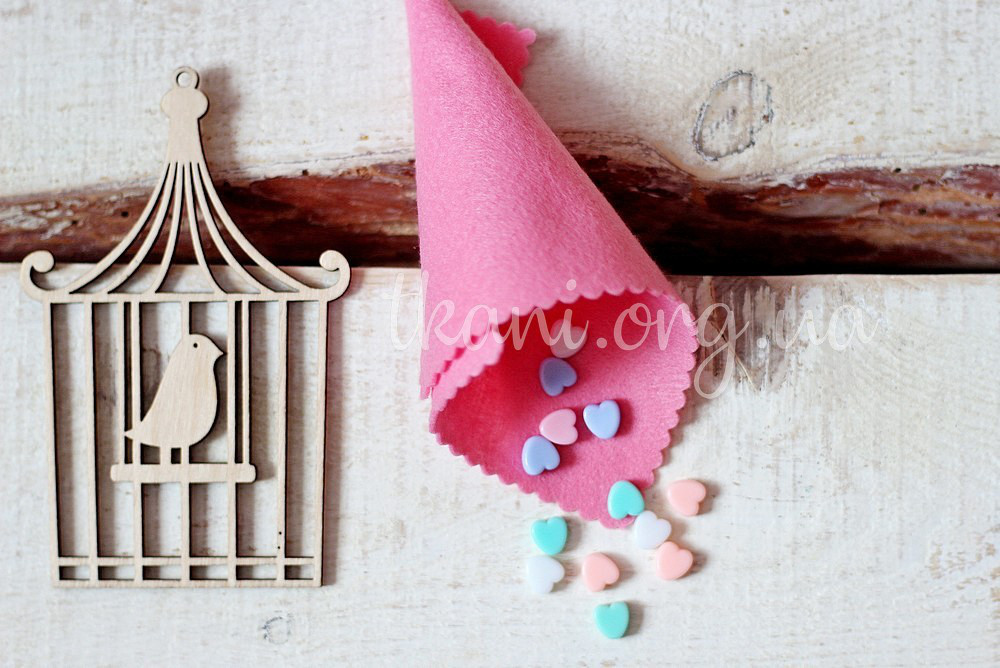 Фетр корейський м'який 1,2 мм для рукоділля і творчості, 40*30см, RN-04, помірно-рожевий, фото 1