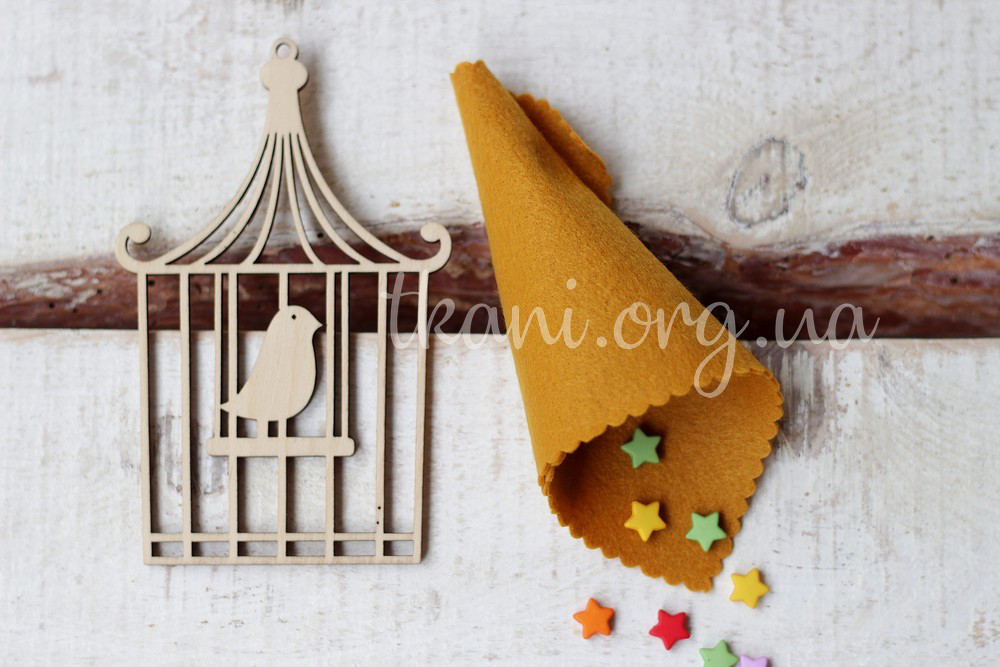 Фетр корейський м'який 1,2 мм для рукоділля і творчості, 100*110см, RN-34, гірчичний, фото 1