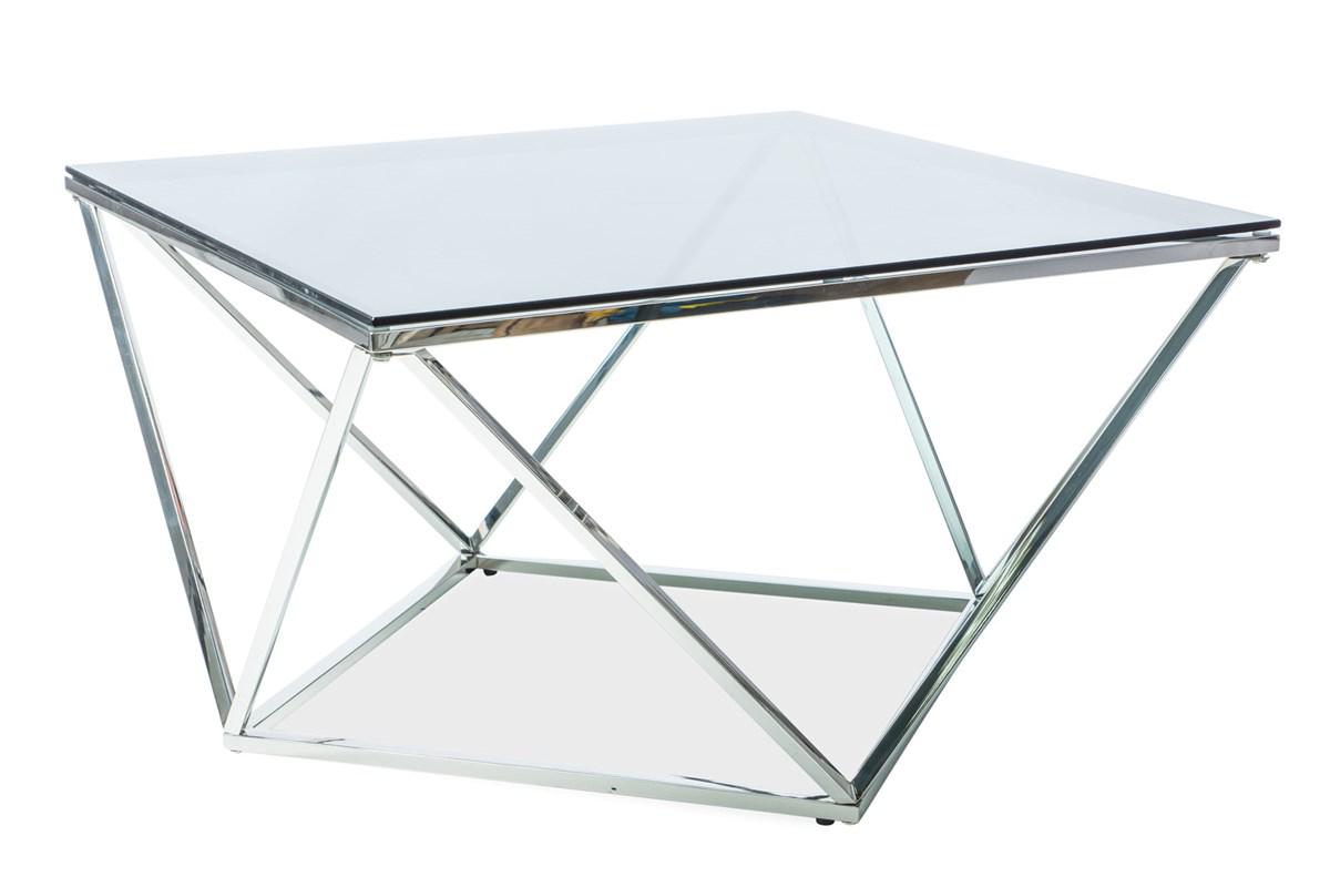 Журнальний столик SILVER A Signal тоноване скло/хром, фото 1