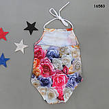 Купальник "Троянди" для дівчинки. 4-5; 5-6 років, фото 4