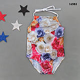 Купальник "Троянди" для дівчинки. 4-5; 5-6 років, фото 3