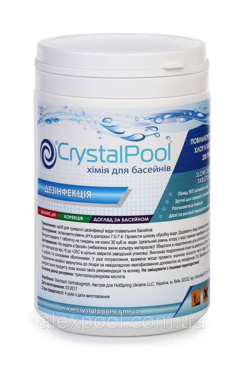 Crystal Pool Slow Chlorine Tablets Large 1 кг