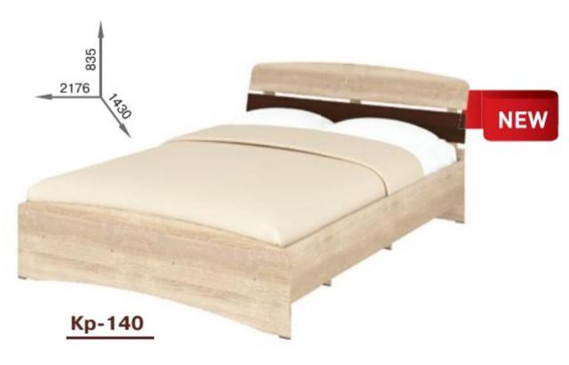 Кровать полуторная Кр-140 Милана (размеры)
