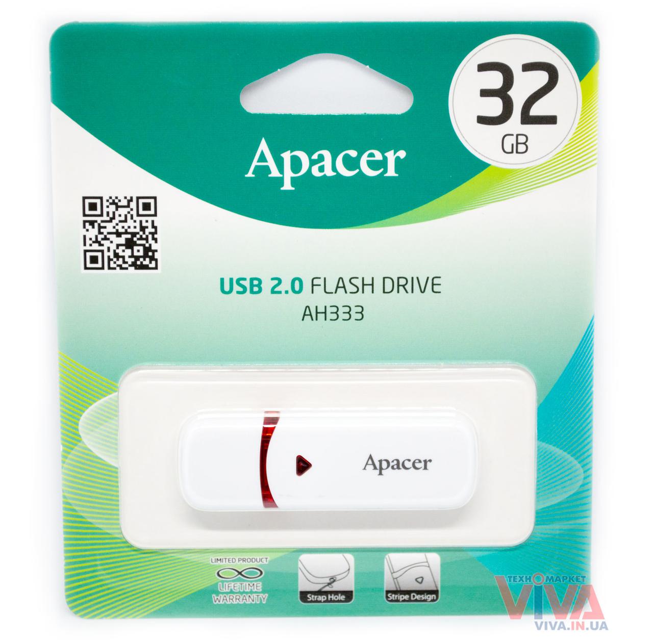 USB флешка Apacer AH333 32 Gb White - фото 5 - id-p722970939