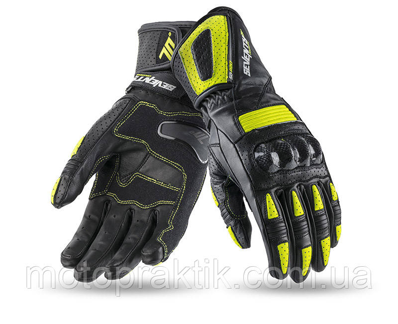 Seventy SD-R20 Summer Glove Racing Woman Black/Yellow, XS Мотоперчатки літні жіночі