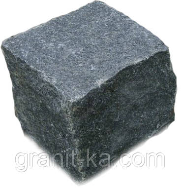 Брусчатка 10х10х10 колота (чорна) Габбро