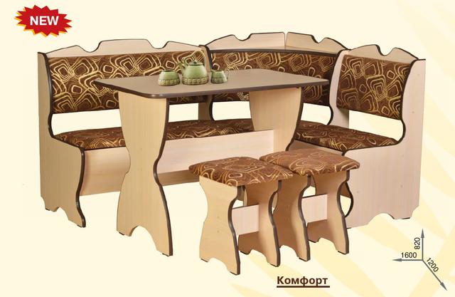 Кухонный уголок Комфорт (размеры)