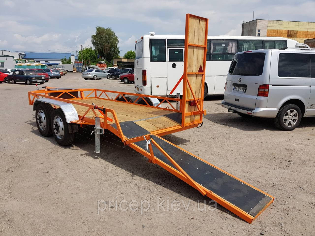 Причіп коток 4 м х 1,95 м. Без гальм.