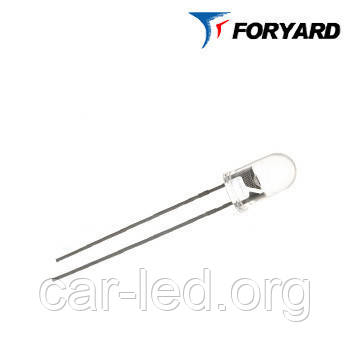 Світлодіод жовтий 5 мм. FYL5013 UYC / 10000 8-10сd (590nm) круглий, прозорий, 20 ° FORYARD