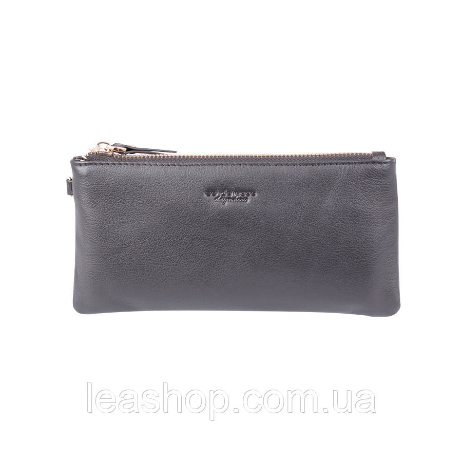 Гаманець Чорний зі знімною ручкою кистьовий, фото 1