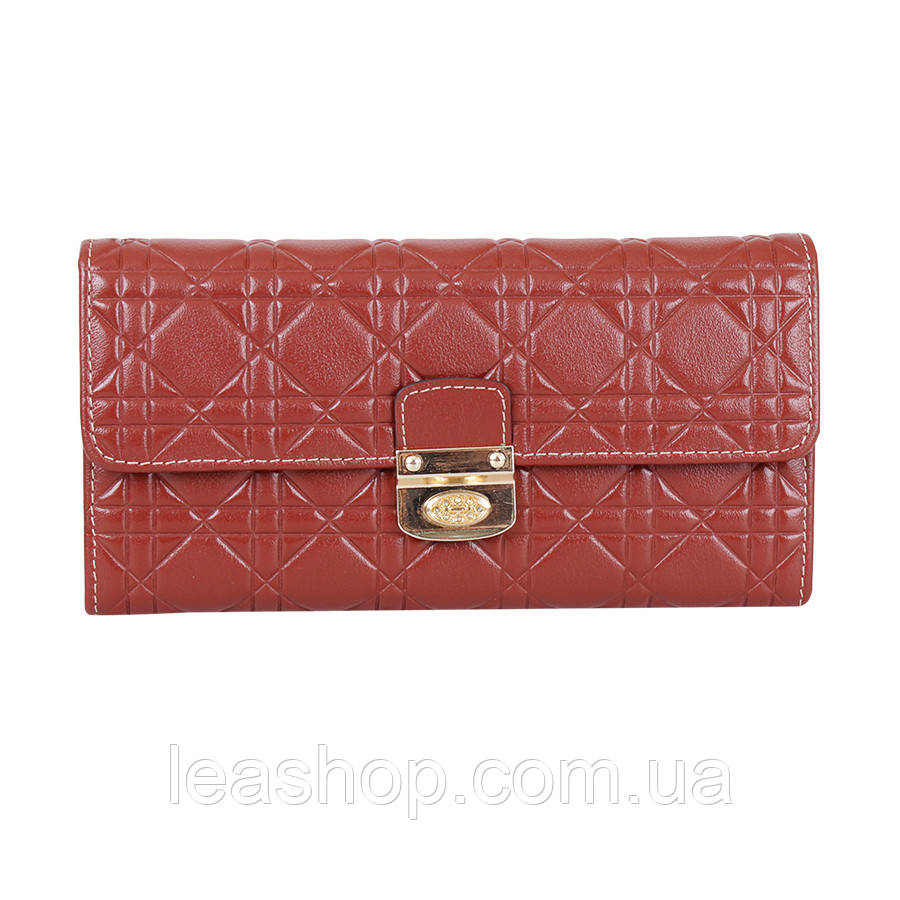 Гаманець Коричневий з м'якої матової шкіри, фото 1