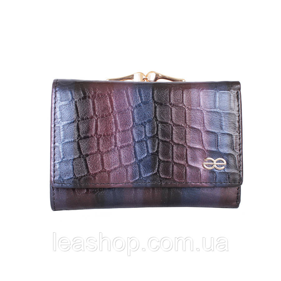 Гаманець фіолетовий з імітацією шкіри рептилії, фото 1