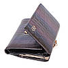 Гаманець фіолетовий з імітацією шкіри рептилії, фото 5