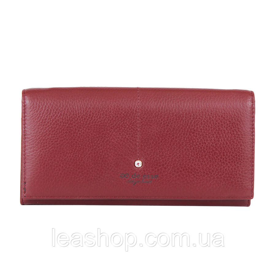 Гаманець бордовий з стразом, фото 1