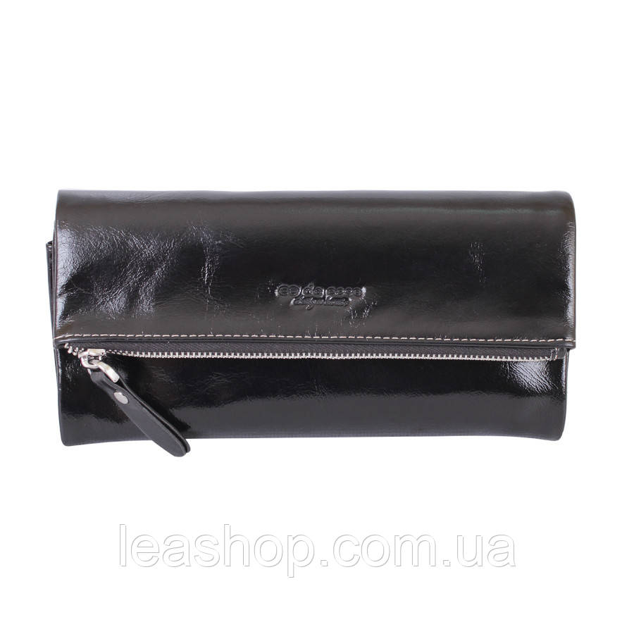 Гаманець чорний на два відділення для купюр, фото 1