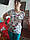 Блузка з коротким рукавом "кольорові пташки" Liva Girl, фото 3
