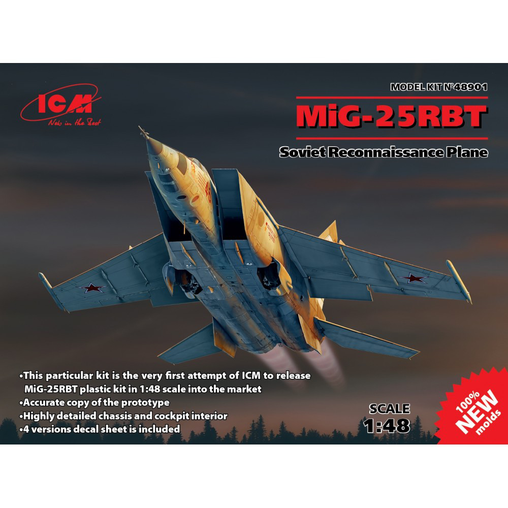 МІГ-25 РБТ. Збірна модель літака в масштабі 1/48. ICM 48901