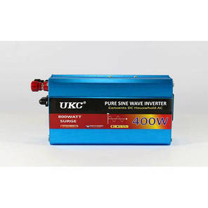 Інвертор перетворювач з чистою синусоїдою UKC AC/DC 12v 400W N, фото 3