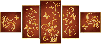 Схема для вишивки бісером "Квітковий шлейф"