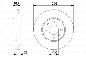 Гальмівний диск передній Kia Rio (2005-) Bosch 0986479367